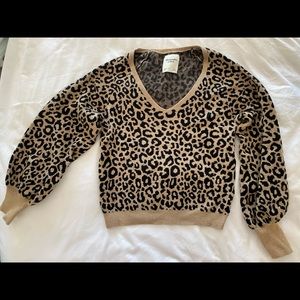 Abercrombie and fitch cheetah print sweater size small